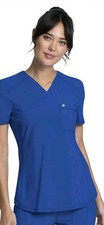 Cherokee Infinity V-Neck Blue Scrubs Women's CK687A, NWT