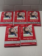  Lot Of 5 Canon PixMA GP-601 4X6 Glossy Photo Paper - 50 sheets Each