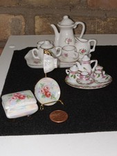 Miniature Dollhouse Tea Set 1:12 Scale 2 Sets and Extra Accessories