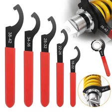 5x Coilover Spanner Wrench Set Adjustable C-Shape Shock Spanner Hook Wrench Tool