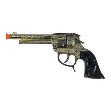 Vintage 1950s Roy Rogers Forty-Niner Gold Cap Pistol Leslie Henry Black Horse