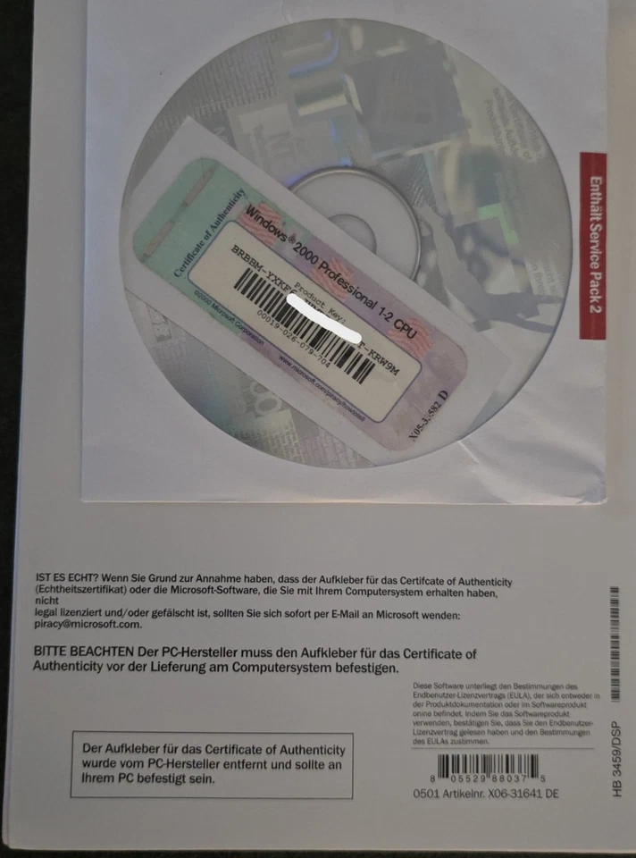 Microsoft Windows 2000 Professional - Deutsch - Bild 2 von 3