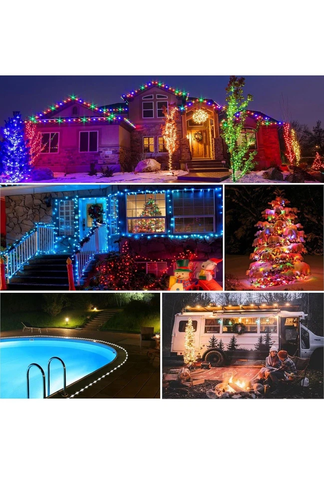 49FT Solar Rope Lights Outdoor Waterproof, 18 Colors Changing 150 LEDs Fairy ... - Image 4 of 4