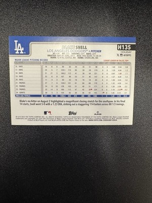 2025 Topps Holiday Blake Snell #H135 Dodgers | eBay