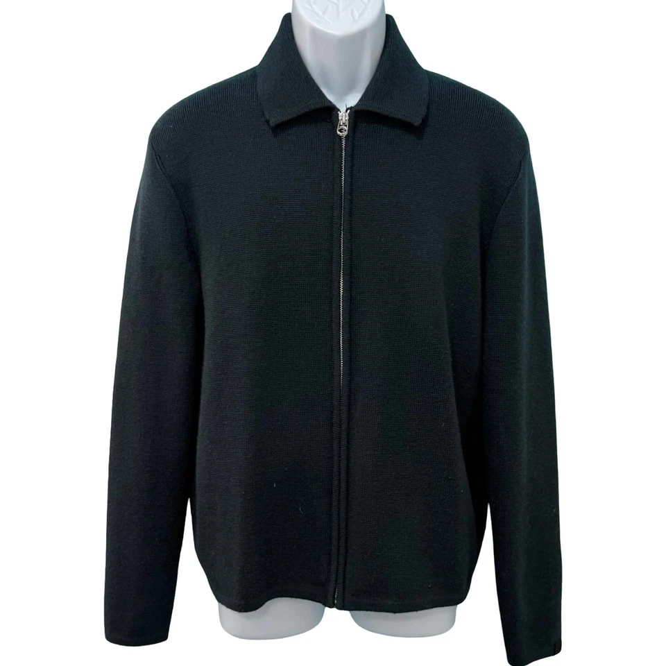 Rag & Bone Navy Blue Melrose Merino Wool Full Zip Collar Sweater Jacket Size S - Image 2 of 4
