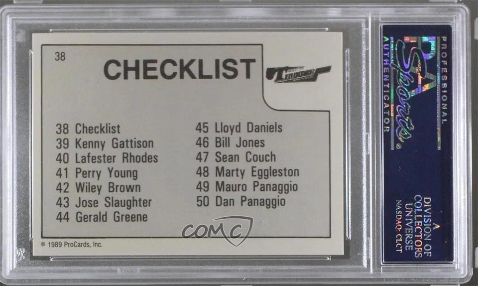 1989-90 ProCards CBA Quad City Thunder #38 PSA 10 GEM MT - Image 2 of 2