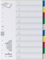 Durable Kunststoff Register A4 Pp 10-Teilig