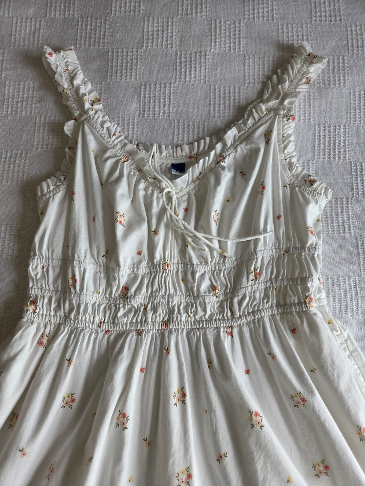 Old Navy Womens Dress  Floral Ruffle Elastic Sleeveless Maxi  Boho Size L