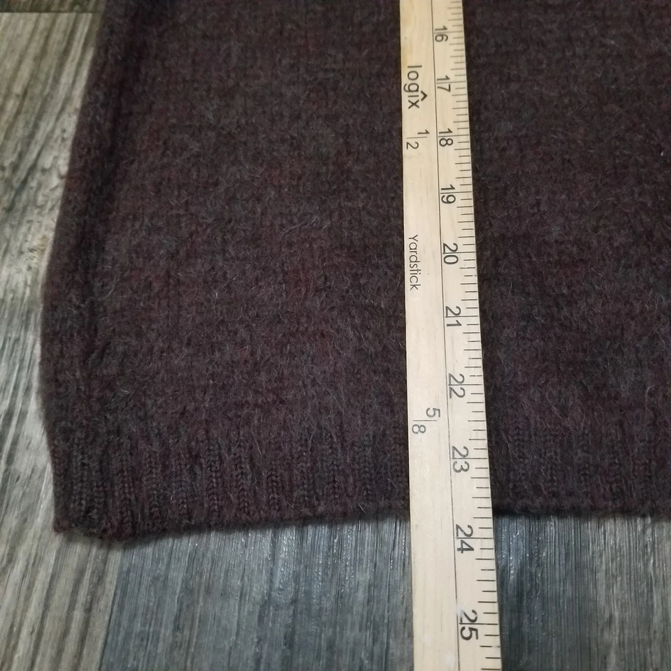 Vintage Citation Club By Puritan Mohair Wool 60s Sweater Size 44 Solid Red/Brown - Image 4 of 4
