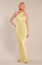 Maxi abito RISCRITTO UK8 in giallo prezzo di listino £149