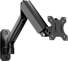 Single Monitor Wall Mount for 17 to 32 inch Flat/Curved Screens, Holds to 19....
