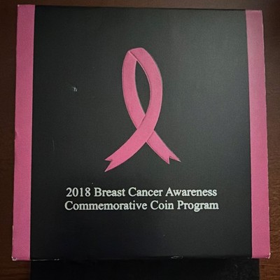 2018 Breast Cancer Awareness Commemorative Proof 0.9 Silver $1 Philadelphia