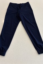 MEDLINE AngelStat SZ SM Electric Blue Scrub Pants Elastic Waist Cargo Pockets