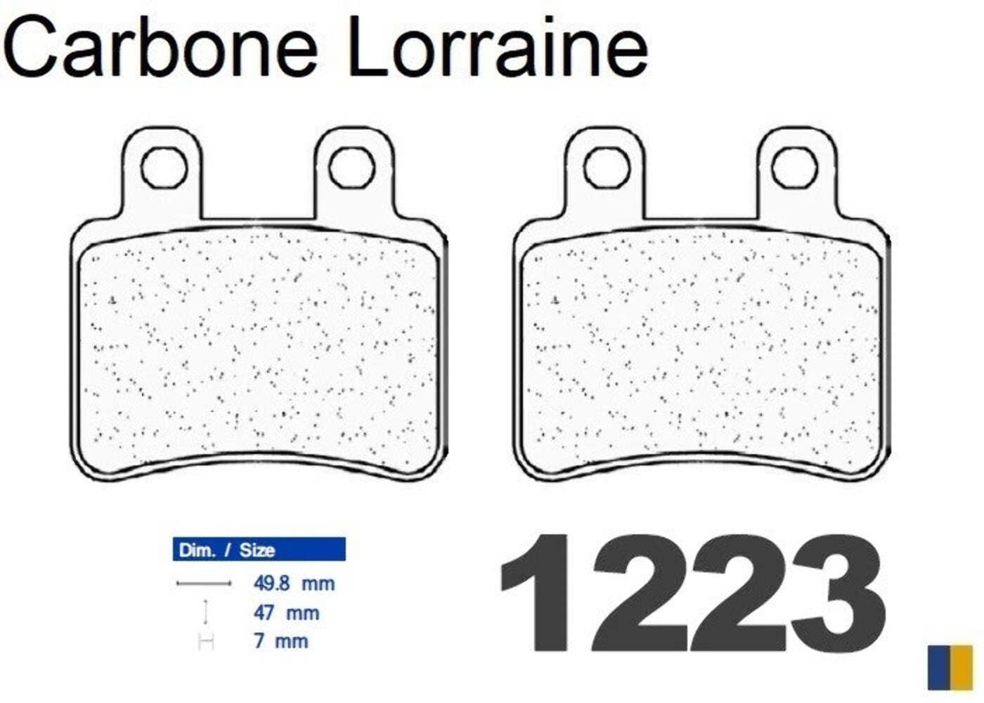 Plaquettes 1223 RX3 Carbone Lorraine idéales pour les trajets quotidiens et trajets routiers