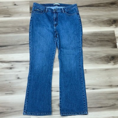 Lee Bootcut Jeans Womens SZ 14 S Just Below The Waist Stretch Slimming Denim