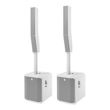2x EV Electro-Voice EVOLVE 90 Powered Column Speaker Array 18" Sub Pair White 