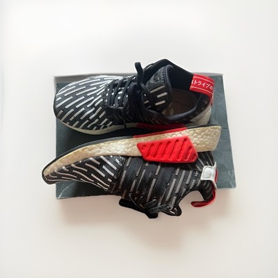 Adidas NMD_R1 Primeknit Sneakers Black/White/Red