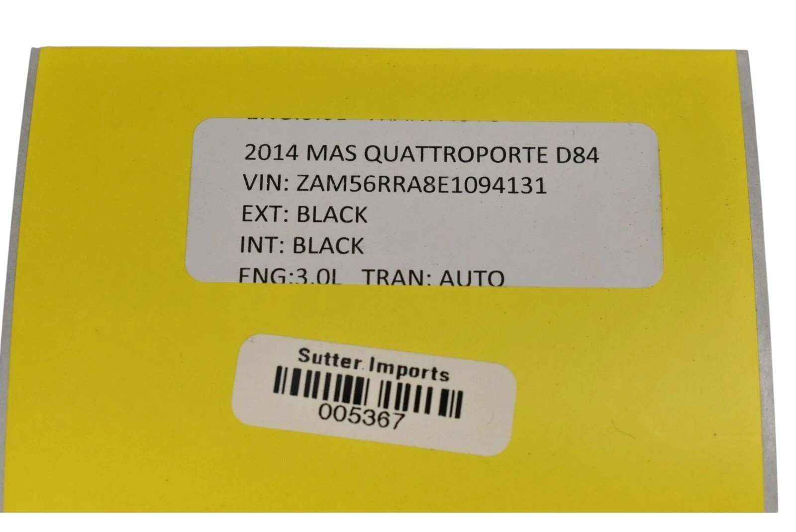 14-17 Maserati Quattroporte Rear Trunk Tire Carpet Cargo Cover 06700248160 OEM