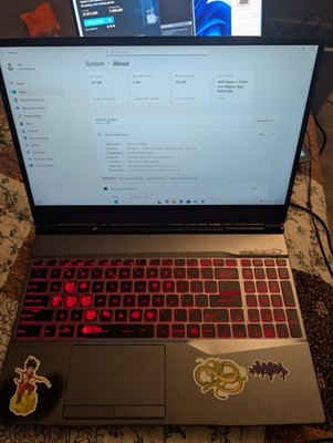 MSI Alpha 15  Ryzen 7 3750H 16GB RAM 512GB SSD Radeon RX 5500M Used