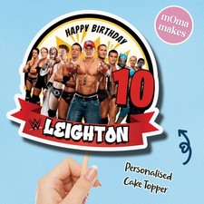 Wrestling cake topper -  Personalised WWE birthday party cake decorations