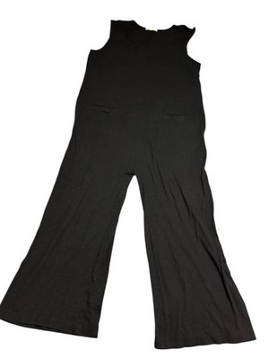 Hansel From Basel Jumpsuit Womens 3 Black Relaxed Comfort Boho Sleeveless V Neck