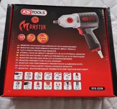 KS Tools Monster 515.1210 1/2'' Druckluft Schlagschrauber 1690Nm Neu