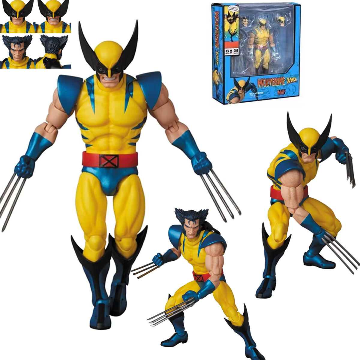 新品 メディコム・トイ REAL ACTION X-MEN WOLVERINE Action Figure Wolverine comic ver. Medicom Toy X-MEN MAFEX
