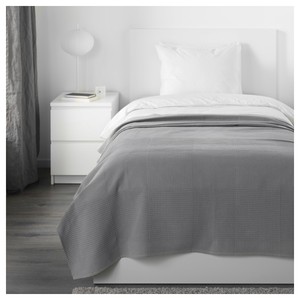 Ikea Indira 59 X 98 Bedspread Gray Bedding Blanket Quilt 100