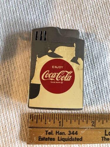 Vintage Hadson Blue Bird Coca-Cola Musical Lighter Plays Dixie Made in Japan