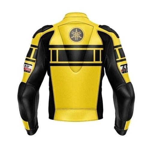 YAMAHA Motorbike Leather Jacket Men Racing Motorcycle Biker Jackets - Picture 2 of 4