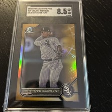 2022 Bowman Chrome #BCP-185 Jose Rodriguez Prospects Gold Refractor #/50 SGC 8.5