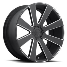 26x10 30 Dub 1pc S187 8-ball 6x5.5 Matte Black Milled Wheels Set Of 4