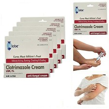 5 Pack Anti-Fungal Cream for Athletes Foot Compare to Lotrimin AF 1 USP 1.Oz Tb