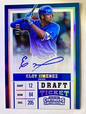 ELOY JIMENEZ ROOKIE AUTOGRAPH  2017 Panini Contenders Ticket #2 Auto RC Foil /99