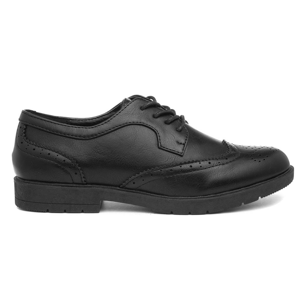 Lilley Womens Shoes Black Adults Ladies Lace Up Brogue School Work Agnes  SIZE