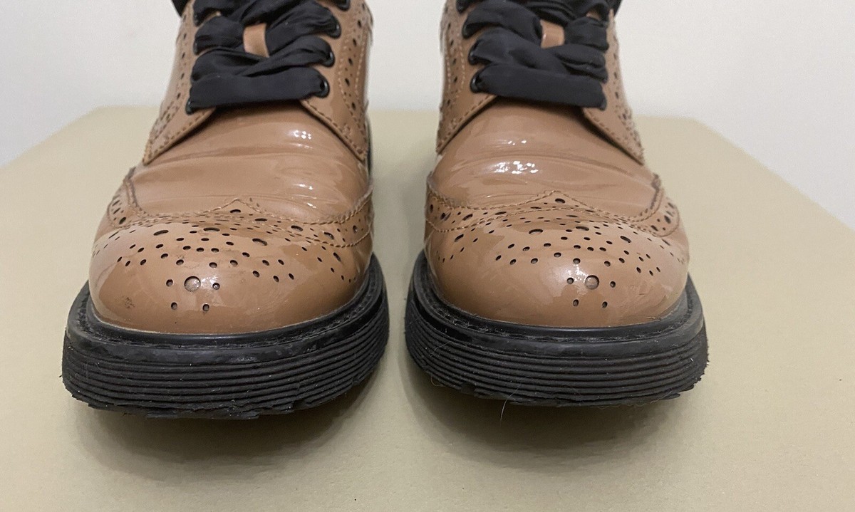 PRADA Patent leather wing tip brogue Platform Sneakers/shoes PRADA Patent leather wing tip brogue Platform Sneakers/shoes