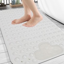Tappetino Doccia Antiscivolo In PVC 70x110 Cm – Senza Ventose, Con Drenaggio Rapido E Motivo Geometrico Per Bagno