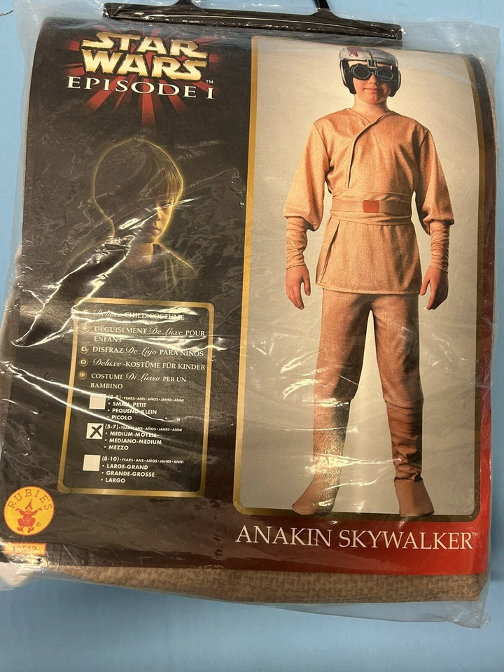 Rubíes 1999 Star Wars Episodio 1 Anakin Skywalker Disfraz Halloween Talla M 5-7 Foto 4 de 4
