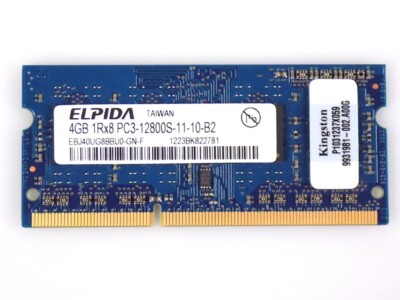 4GB Elpida EBJ40UG8BBU0-GN-F DDR3-1600Mhz PC3-12800S SO-Dimm CL11 1.5V Memory