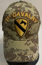 US Army 1st Cavalry Chamo Men's Embroidered Camouflage Cap Officially Licensed