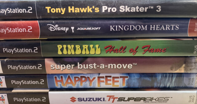 Sony PlayStation 2 video games lot kingdom hearts tony hawk Ps2 retro bundle