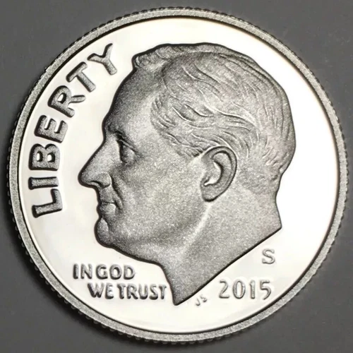 2015 S Silver Proof Roosevelt Dime From a Proof Set 90% Silver