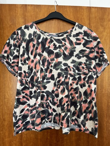 Principles boxy leopard print Tshirt size 20