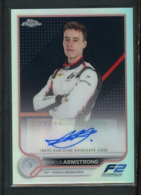 2022 MARCUS ARMSTRONG AUTO TOPPS CHROME F2 HITECH GRAND PRIX REFRACTOR