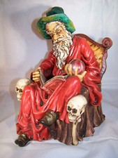 Zauberer sitzend auf einem Totenkopfsessel *Original Veronese von 1998* RARIT&Auml;T