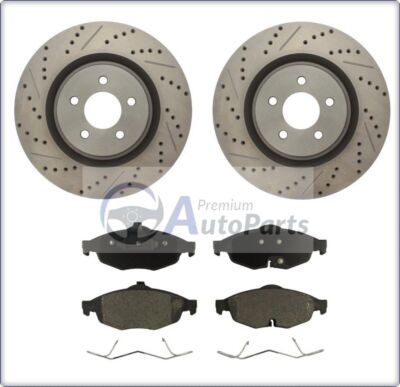BREMSSCHEIBEN GEBOHRT BREMSKLÖTZE VORNE FÜR CHRYSLER SEBRING STRATUS 2001 - 2006