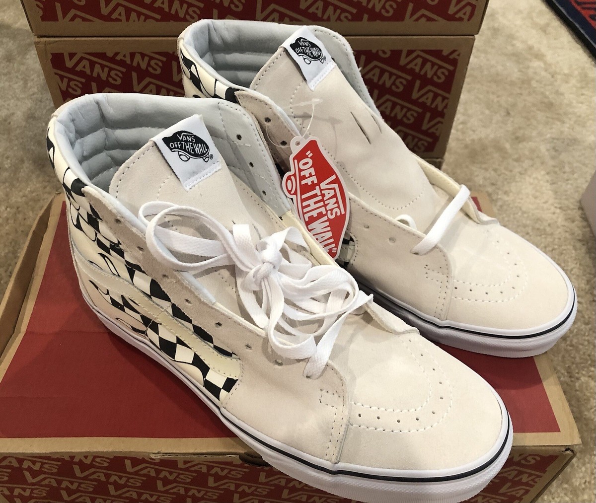 NEW Vans SK8 Hi Top Shoes (Checker Flame) - Men's 10 | eBay