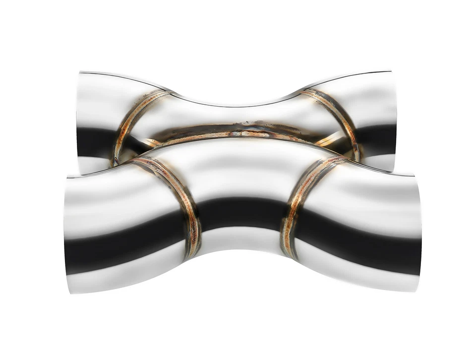 Tuyau d'échappement en acier inoxydable 60 mm X tuyau X-Pipe interférence sys... - Photo 3/3