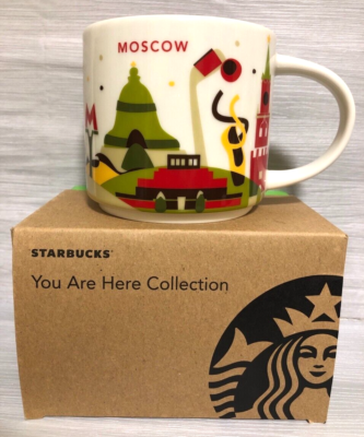 Moscow Russia Starbucks coffee Cup Mug 14oz You Are Here 