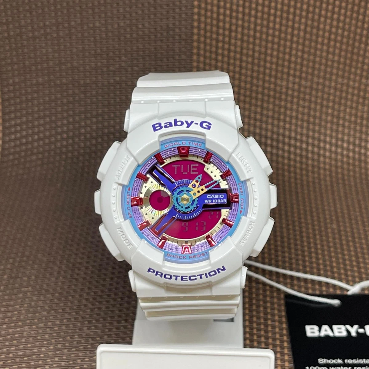 Casio Baby G BA 112 7A Gear Inspired Parts Three Dimensional Dial Ladies Watch